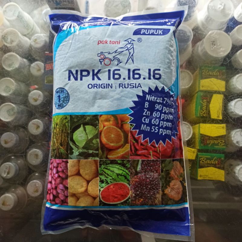 PUPUK MUTIARA NPK 16 16 16 PAK TANI 1 KG