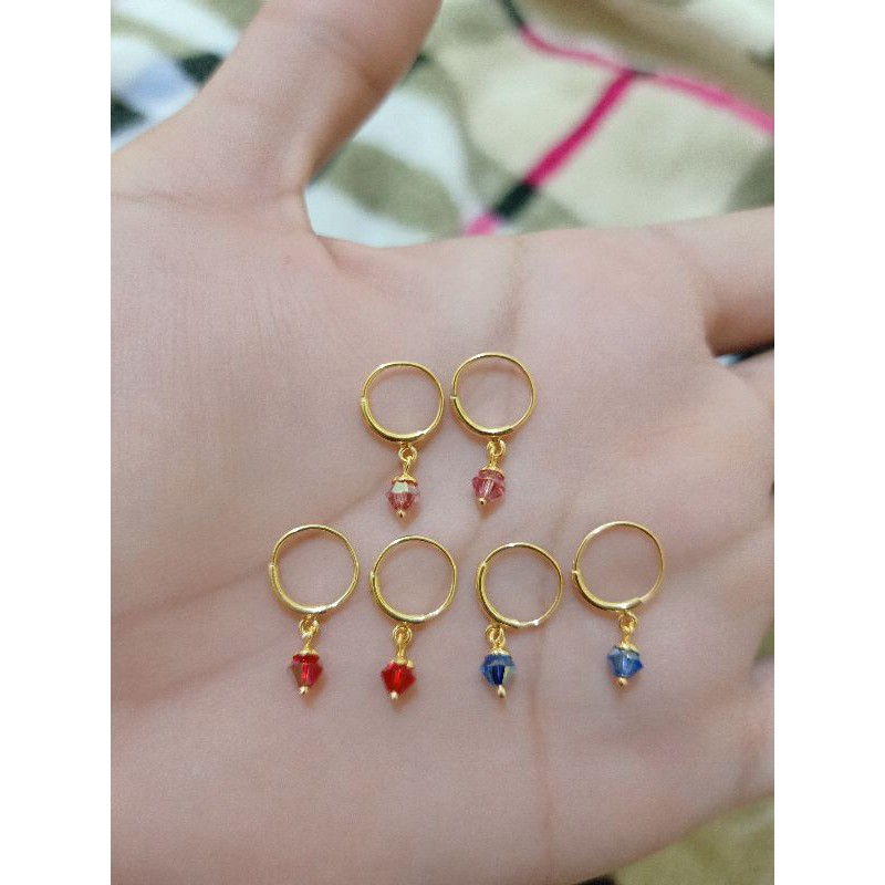ANTING ANAK MATA PERAK LAPIS MAS