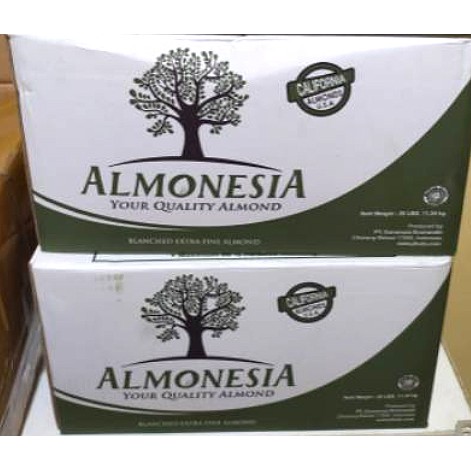 Almond Slice 250 Gram ALMONESIA USA Irisan Kacang Almond Kemasan Repack 250 gr