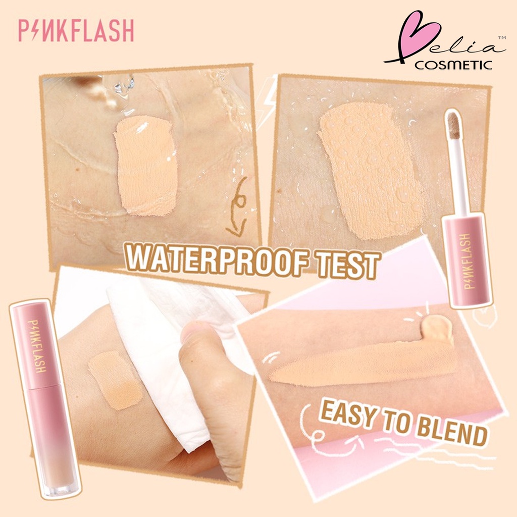 ❤ BELIA ❤ PINKFLASH Lasting Matte Concealer | Pink Flash Liquid Concealer Tahan Air Tahan Lama BPOM PF-F04