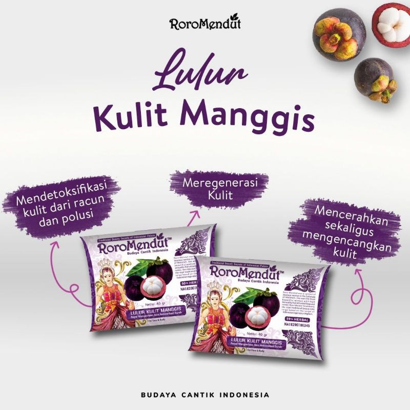 Masker Kulit Manggis Roro Mendut masker lulur kulit manggis skincare alami