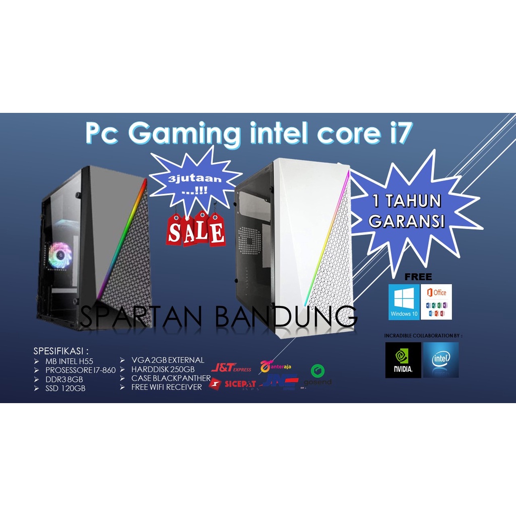 KOMPUTER RAKITAN INTEL CORE I7 PC GAMING CPU EDITING MURAH BERGARANSI