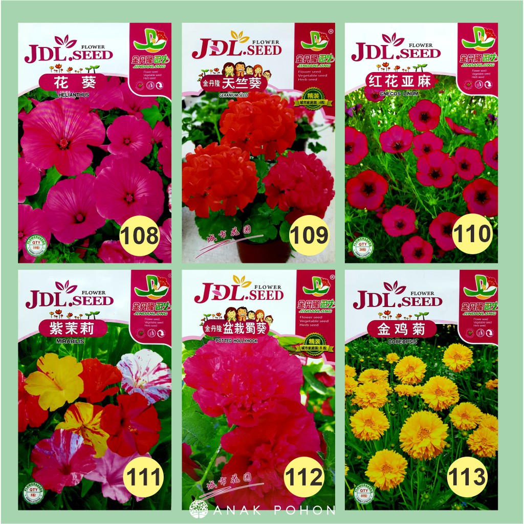 Benih Aneka Bunga Flower JDL Seed Retail Pack - Tipe D