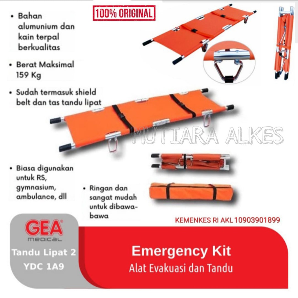 Tandu Lipat 2 GEA / Folding Stretcher GEA / Tandu Evakuasi GEA YDC 1A9