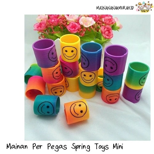 Mainan Jadul Per Pegas Plastik Slinky / Spring Toys Mini Karakter Smile ...