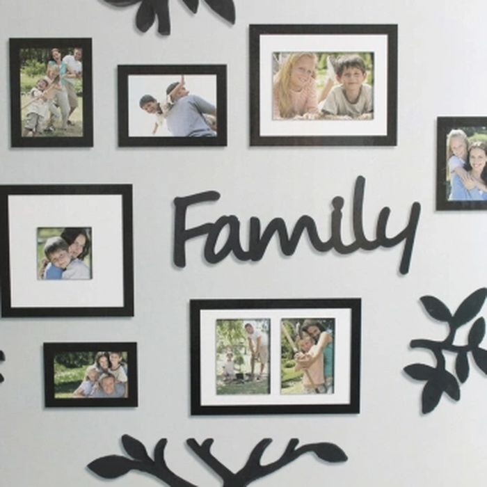 Frame set pigura figura bingkai foto family tree 13 pcs hitam