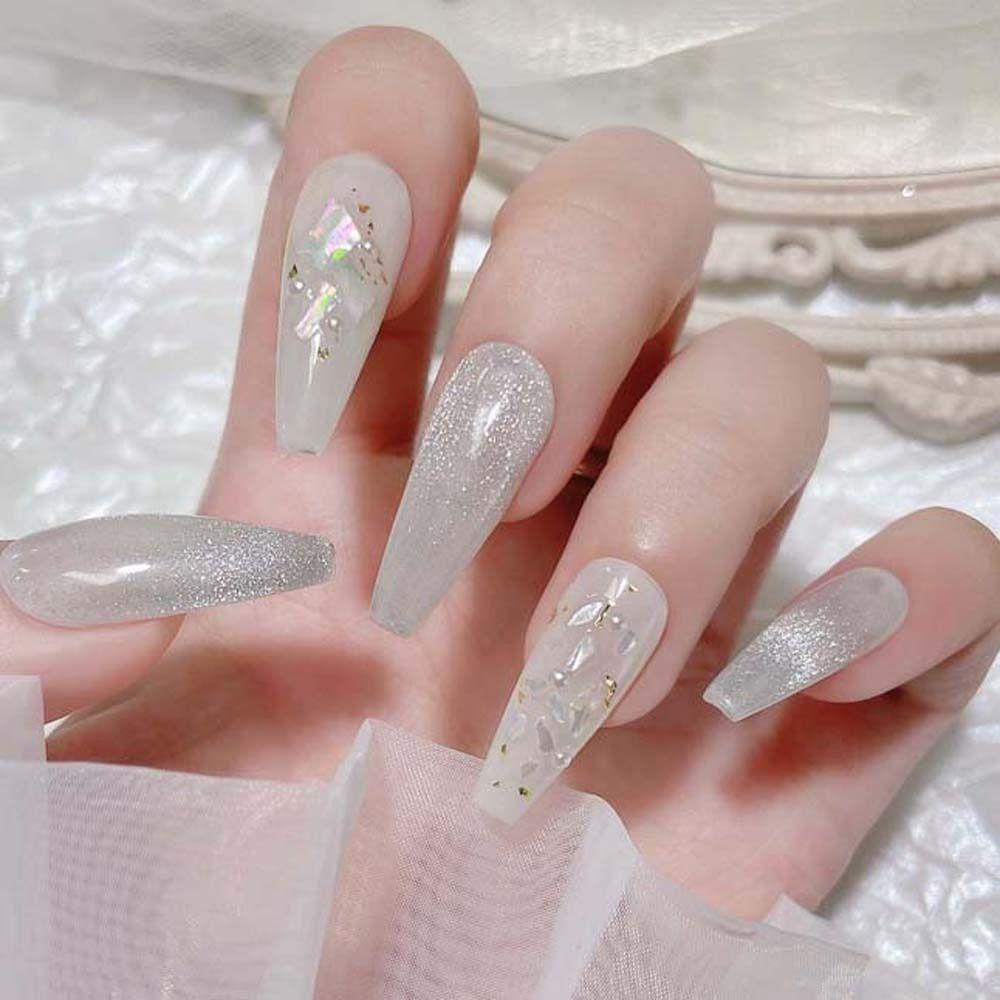 Agustina Abalone Nail Art Dekorasi Wanita Abalone Shell Nail Sequin Perhiasan Kuku Shell Hiasan Kuku