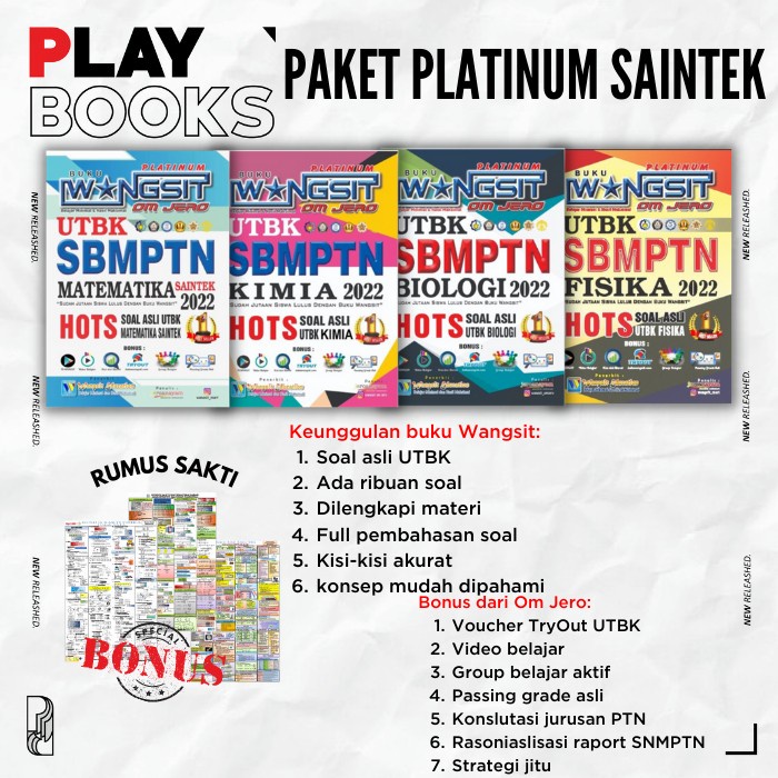 Buku Wangsit PAKET PLATINUM SAINTEK Om JERO UTBK SBMPTN 2022