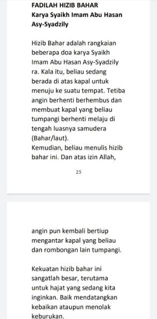 Hizib Bahar Ijazah Hizib Bahr Pada Yang Memilikinya Sanad Lengkap Ahlussunnah Wal Jamaah Shopee Indonesia