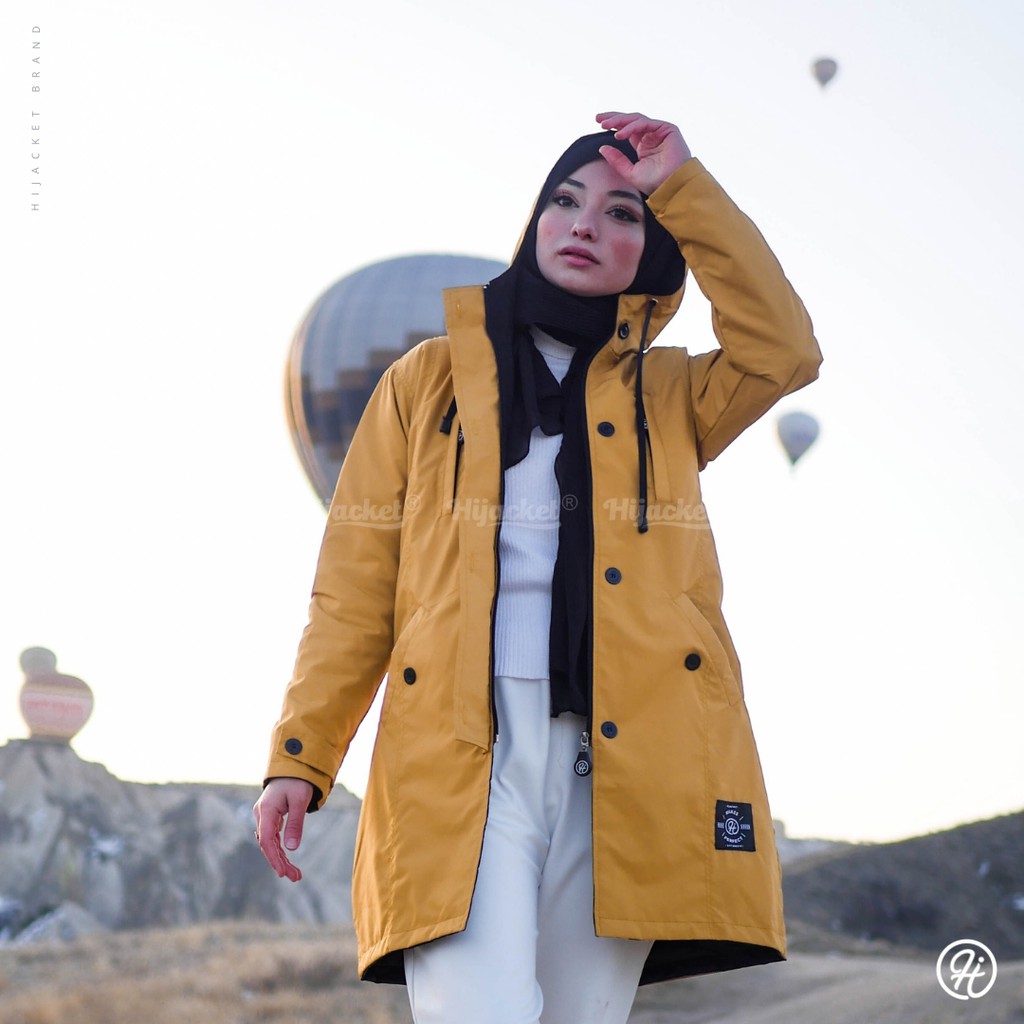 HIJACKET IXORA FASHION HIJAB MUSIM DINGIN - JAKET PREMIUM BAHAN TEBAL WATERPROOF TAHAN AIR HUJAN-2