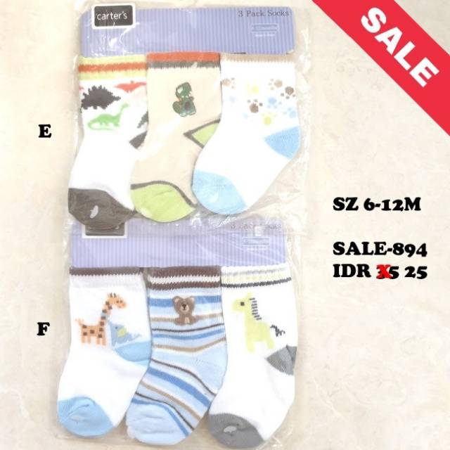 SALE Kaos Kaki Anak Carter 6-12m (kode: 894)