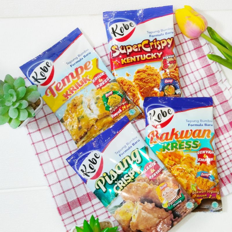 

Kobe Tepung Bumbu Ayam Kentucky / Kobe Kentucky Super Crispy / Kobe Pisang Crispy / Kobe Tempe Kriuk / Kobe Bakwan Kress