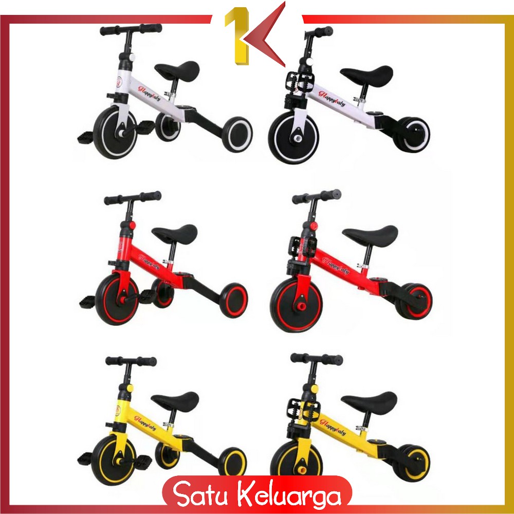 SK-M97 Mainan Sepeda Anak 3 Roda 2in1 Sepeda Keseimbangan Anak Balance Bike Ride On Anak Push Bike-7