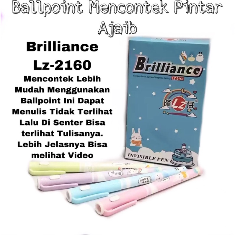 

Pulpen Mencontek Pintar / 1Pcs Pulpen Ajaib Ultraviolet Brilliance Lz-2160 / Pulpen Mencontek Ampuh