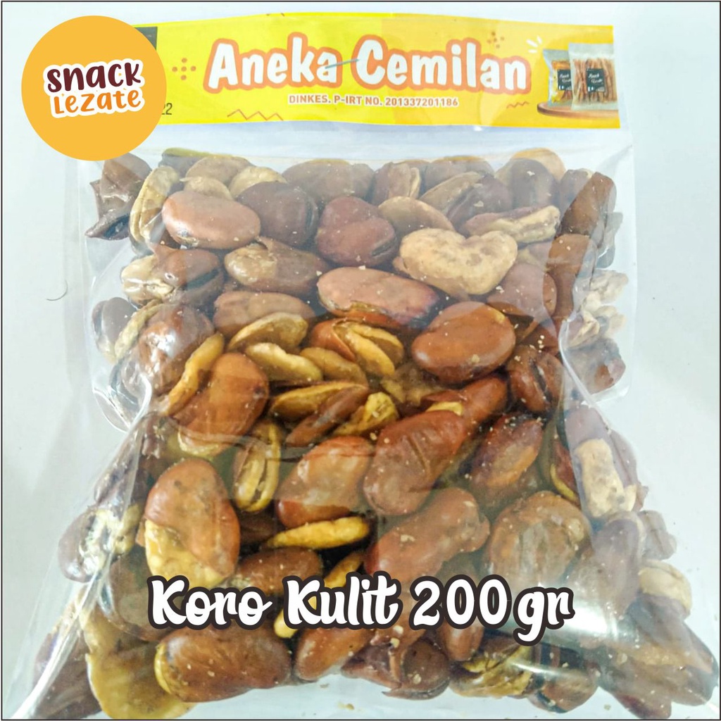 

Sedap Snack - Kacang Koro Kulit 200gr Gurih Asin / Kacang Kiloan Murah /Kacang Koro Kupas Kacang Bali Lezate Snack