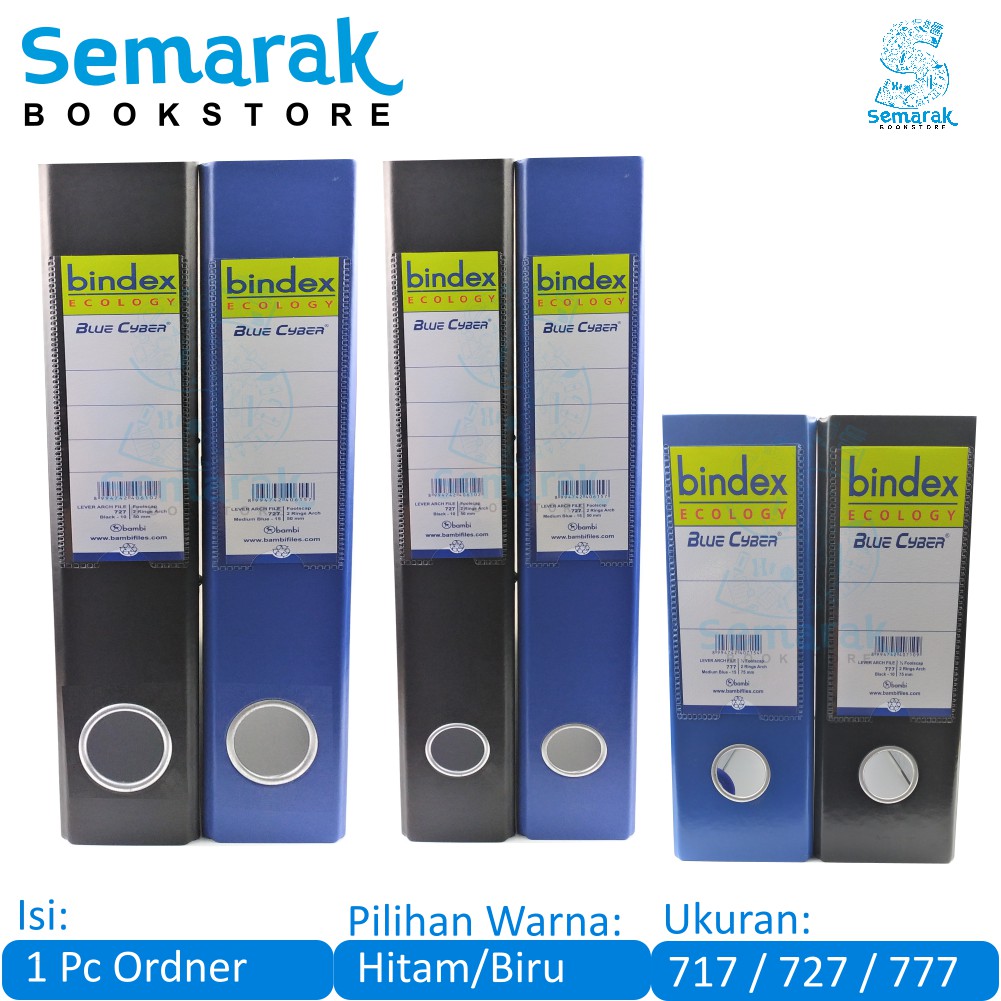 

Bindex Ecology 717 / 727 / 777 Ordner 7 CM / 5 CM - Hitam/Biru