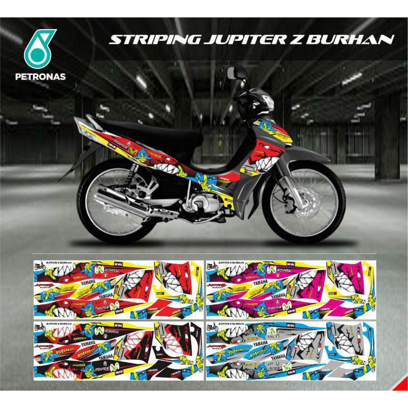 STRIPING STIKER YAMAHA JUPITER Z BURHAN / BELUK - Sticker Stiker Variasi Lis Motor Jupiter Z Burhan