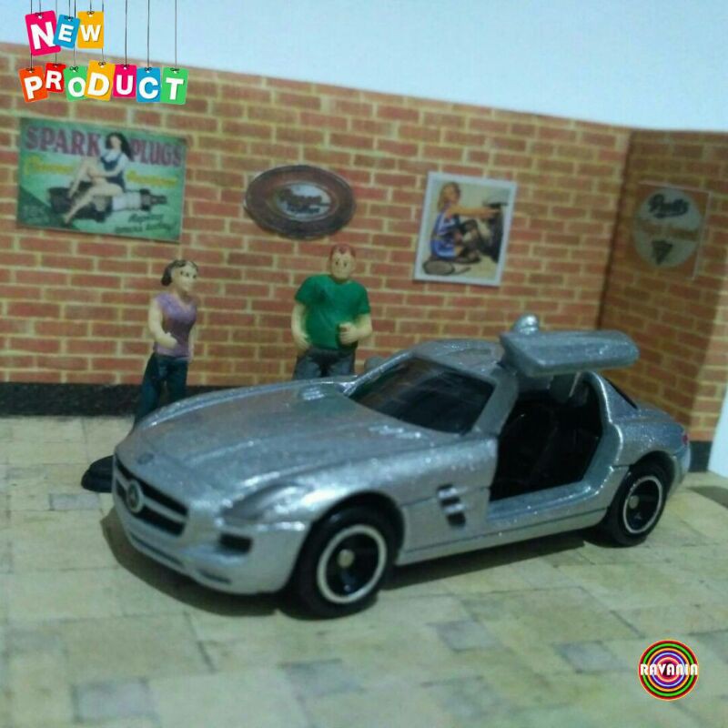 Mercedes-Benz SLS AMG #91 - Miniatur Mobil Mainan / DIecast Tomica