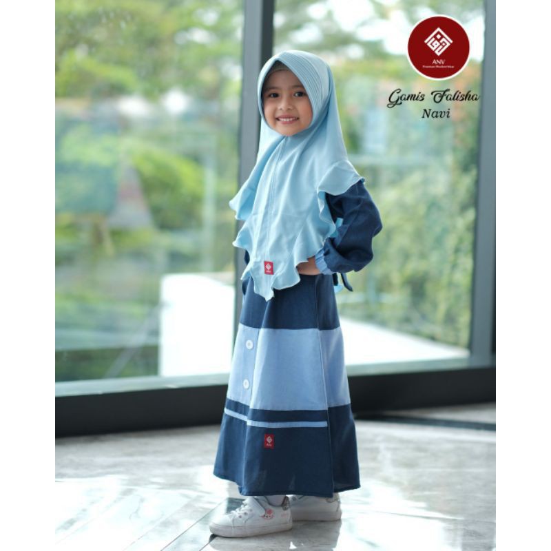 Falisha Kids ORI ANV , gamis anak, gamis ori