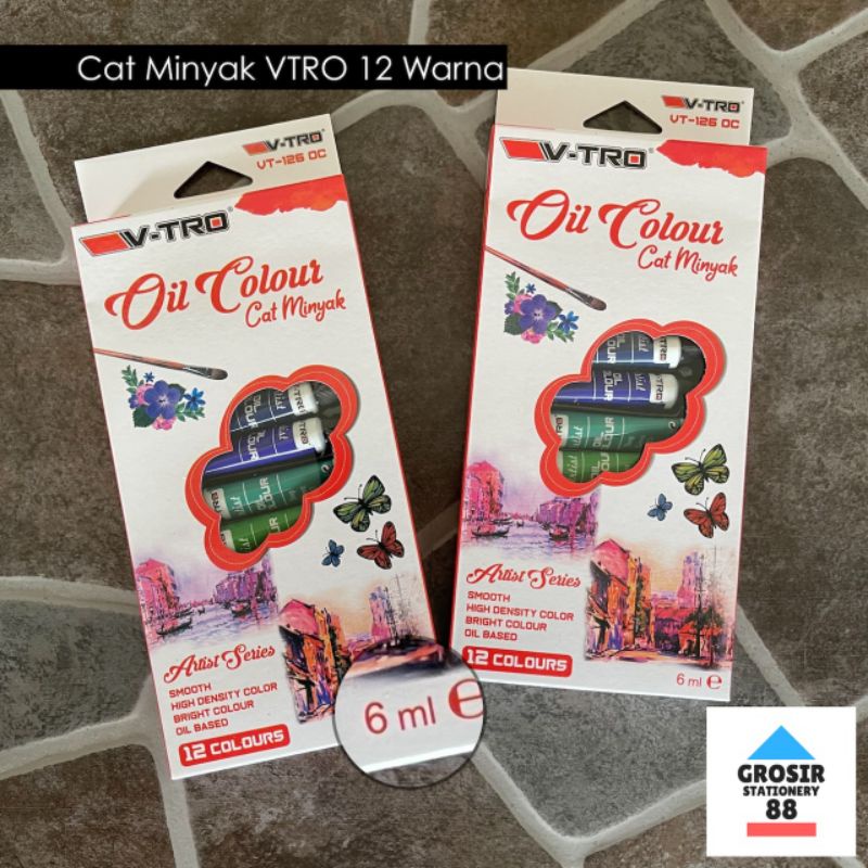 

Cat Minyak Set / Oil Colour VTRO 12 Warna