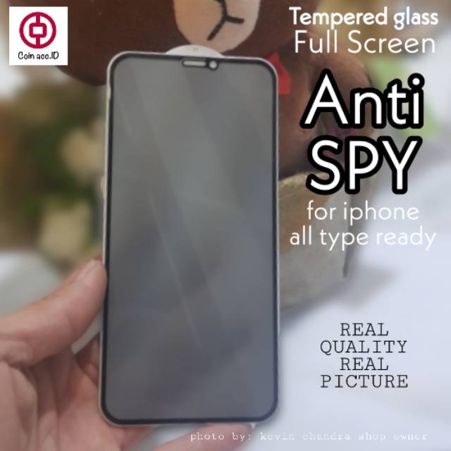 NEW [REAL] Anti SPY IPHONE 11/11 PRO MAX/X/XR/XS/7/7 PLUS/8 PLUS/6/6s Plus - PRIVACY TEMPERED GLASS