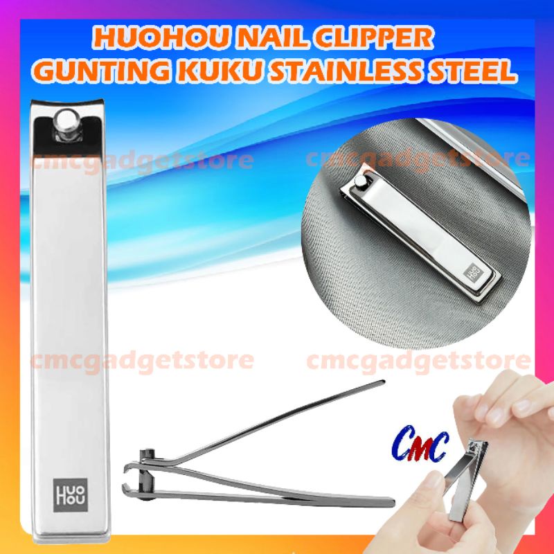 HuoHou Nail Clipper Gunting Kuku Stainless Steel Menicure Clippers