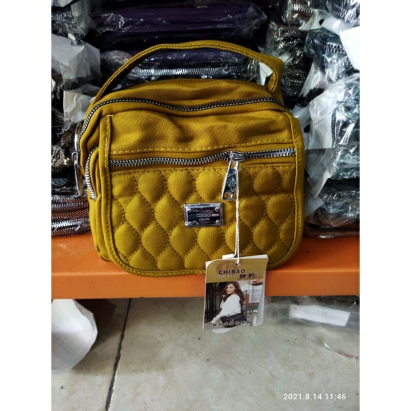 (Bisa cod)Tas selempang wanita chibao ory bhn kanvas 8203