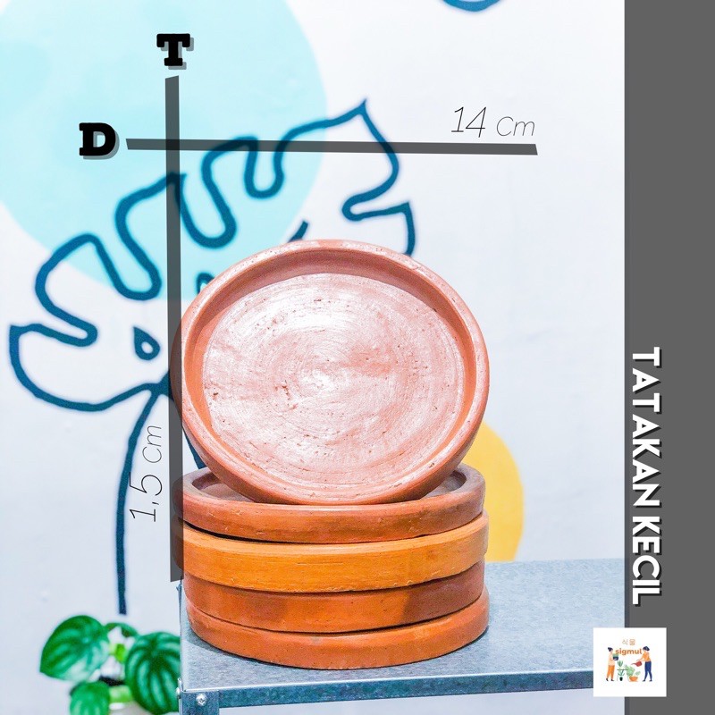 Pot Terakota / Pot Gerabah / Pot Teracotta / Tanah Liat Tatakan Kecil