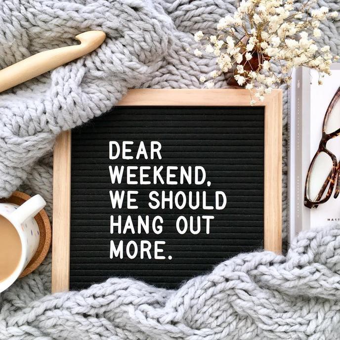 Felt Letter Board / letter board / papan huruf DIY warna HITAM