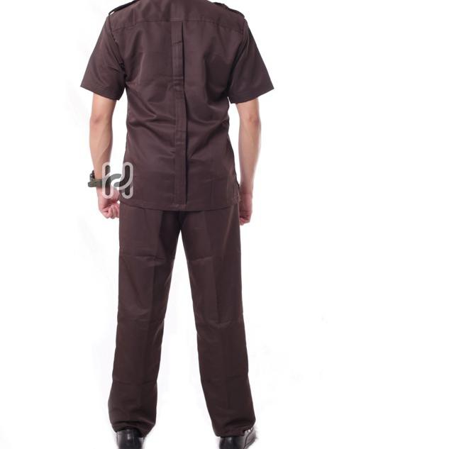 PROMO 11.11 KODE-288 Seragam Safari Security Coklat Terbaru Lengan Pendek Baju Safari Satpam Bodygua