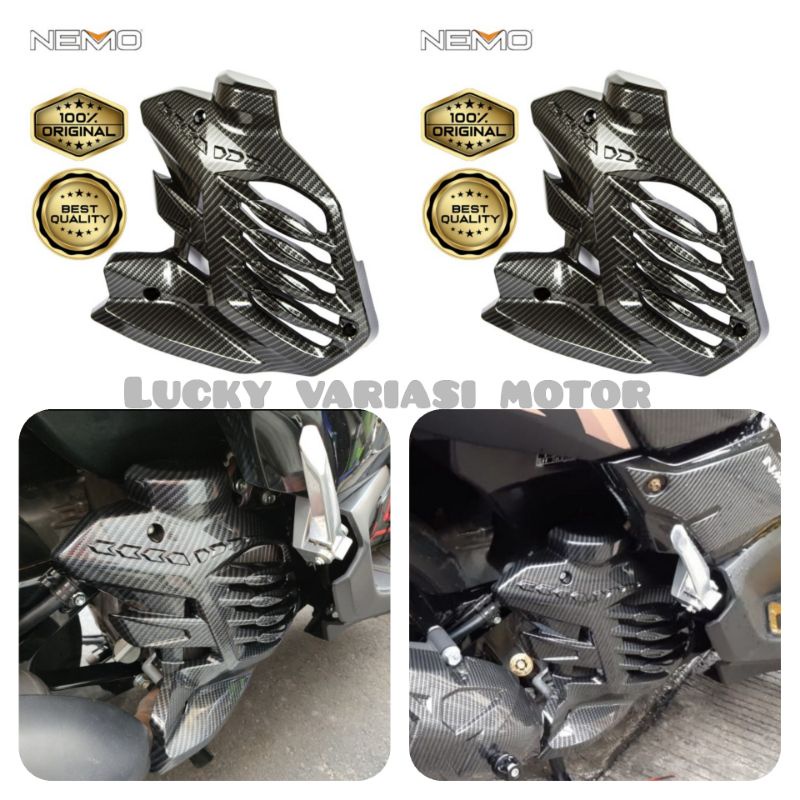 Tutup Cover Radiator New Nmax-2020/2021 & New Aerox-2021 Carbon NEMO
