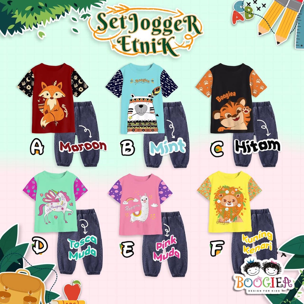 Setelan anak Set joger Etnik by Boogiea kids