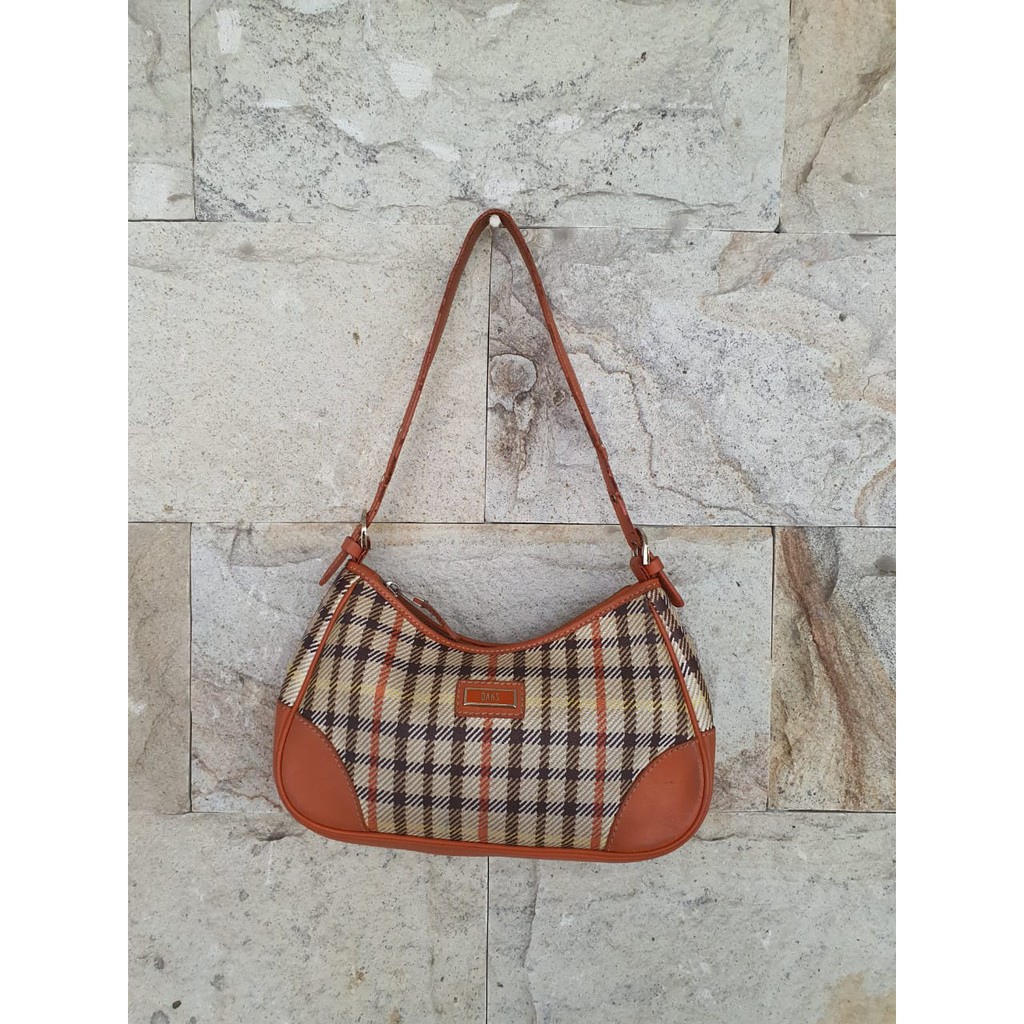 TAS SHOULDER WANITA MERK DAKS WARNA ORANGE/TAS DAKS WANITA PRELOVED/SHOULDER BAG WANITA DAKS ORI