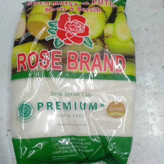

GULA PASIR PUTIH premium 1KG , Rose Brand