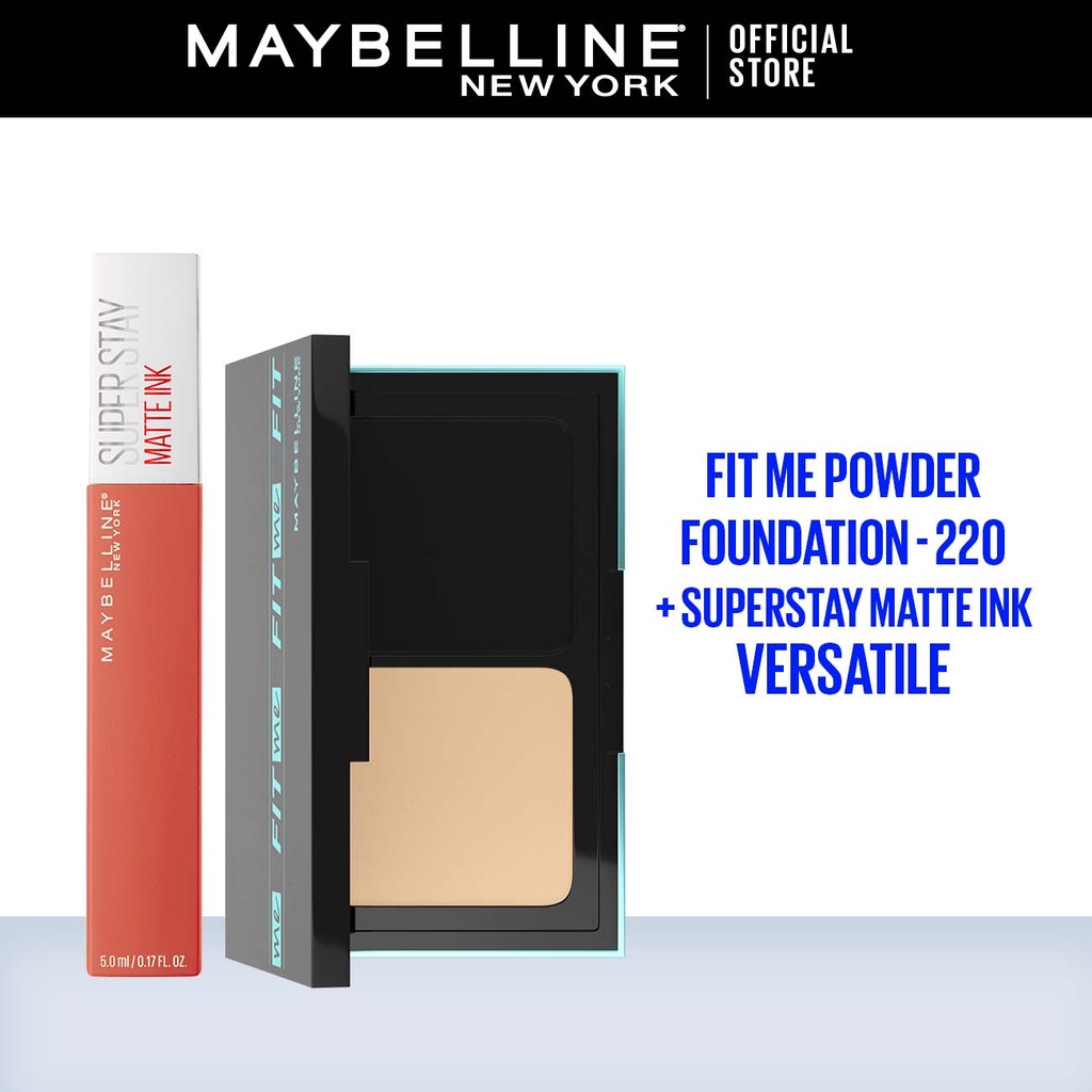 Maybelline Fit Me 24h Fdt 220+Superstay Matte Ink Liquid Lipstik
Versatile Tahan Lama 16 Jam -Makeup