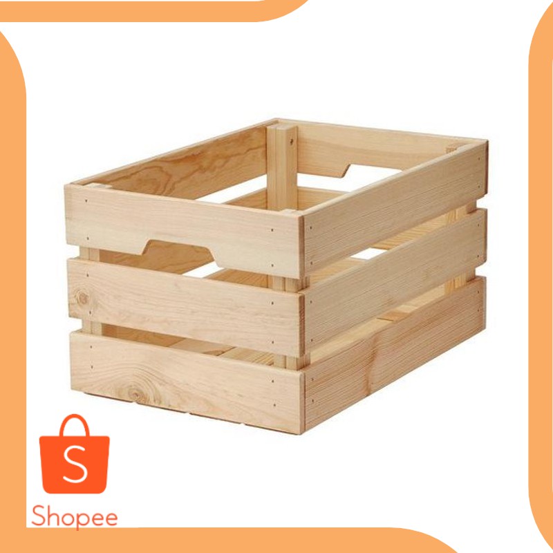 Promo onderdil Kotak Penyimpanan Barang KNAGGLIG Kotak Penyimpanan Kayu Pi Murah