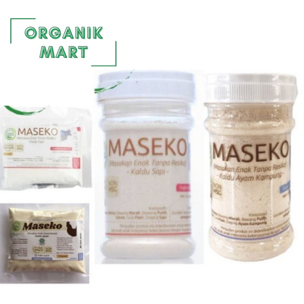 Lingkar Organik Maseko ayam 100 g ; maseko sapi 100 g ; maseko Jamur  ; maseko sachet No MSG
