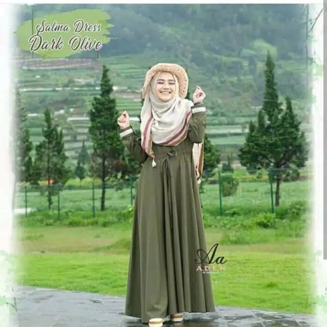 SALMA DRESS ( S - M - L )/bajuwanita /gamismurah/gamisterlaris