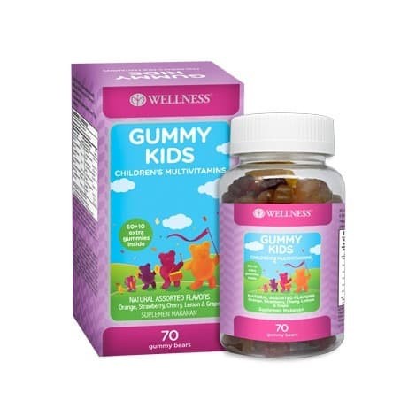 Wellness Multivitamin Multi Vitamin Vit Gummy Kids 70 Imun Anak Anak Vit Anak -