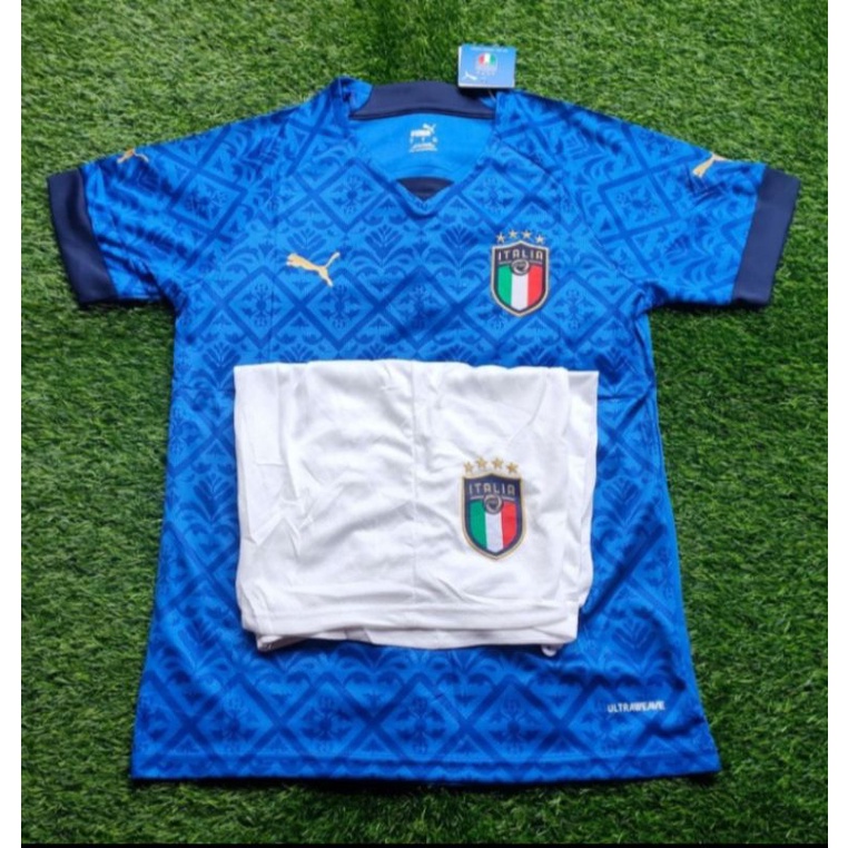 Setelan Jersey ITALIA Home 2021 2022 Grade Ori Import Baju Sepak Bola Pria Dewasa