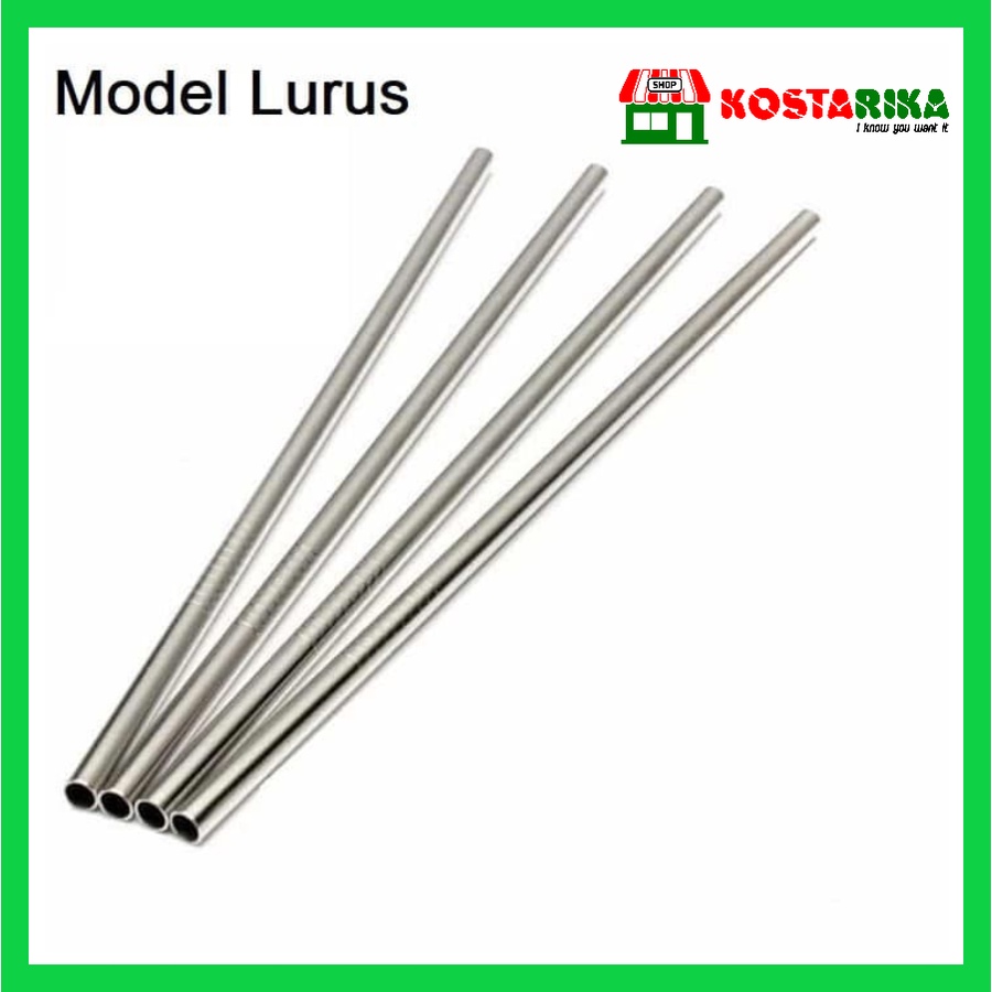 Sedotan Stainless Lurus Straw Sedotan Besi Stainless