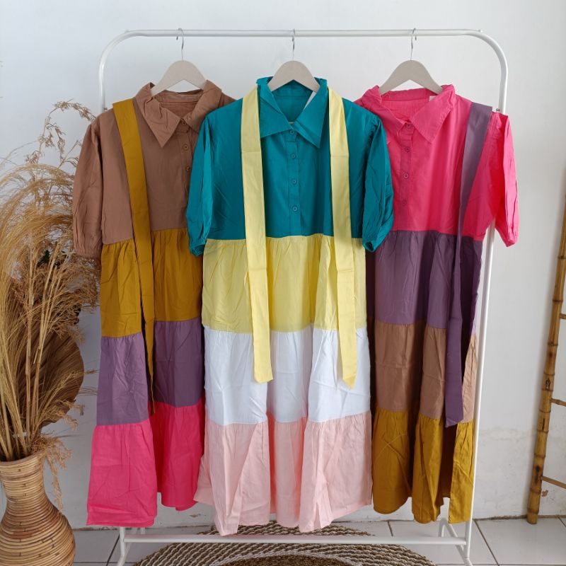 Tunik Rainbow / Tunik Wanita Bahan Katun / Tunik Import