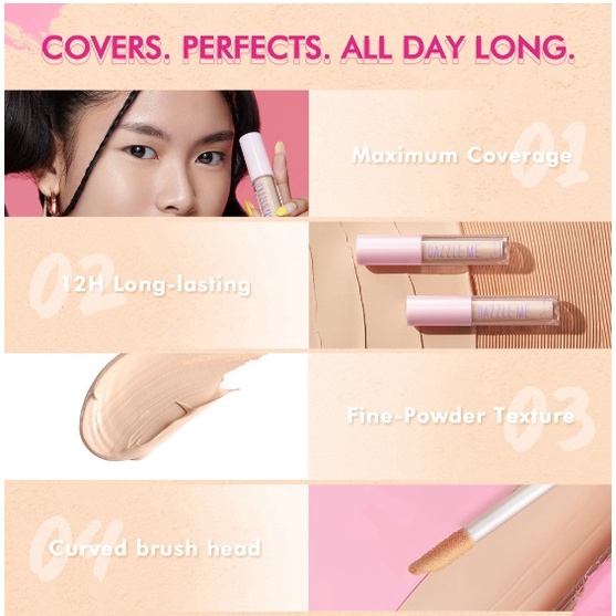 DAZZLE ME Our Secret Cover Concealer  - Liquid Makeup Tahan Lama Matte