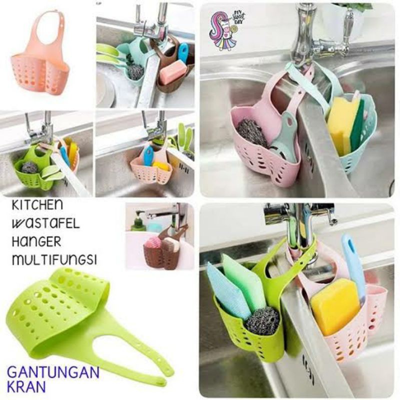 GANTUNGAN KRAN SERBAGUNA DAPUR WASTAFEL TEMPAT SPON SIKAT SABUN