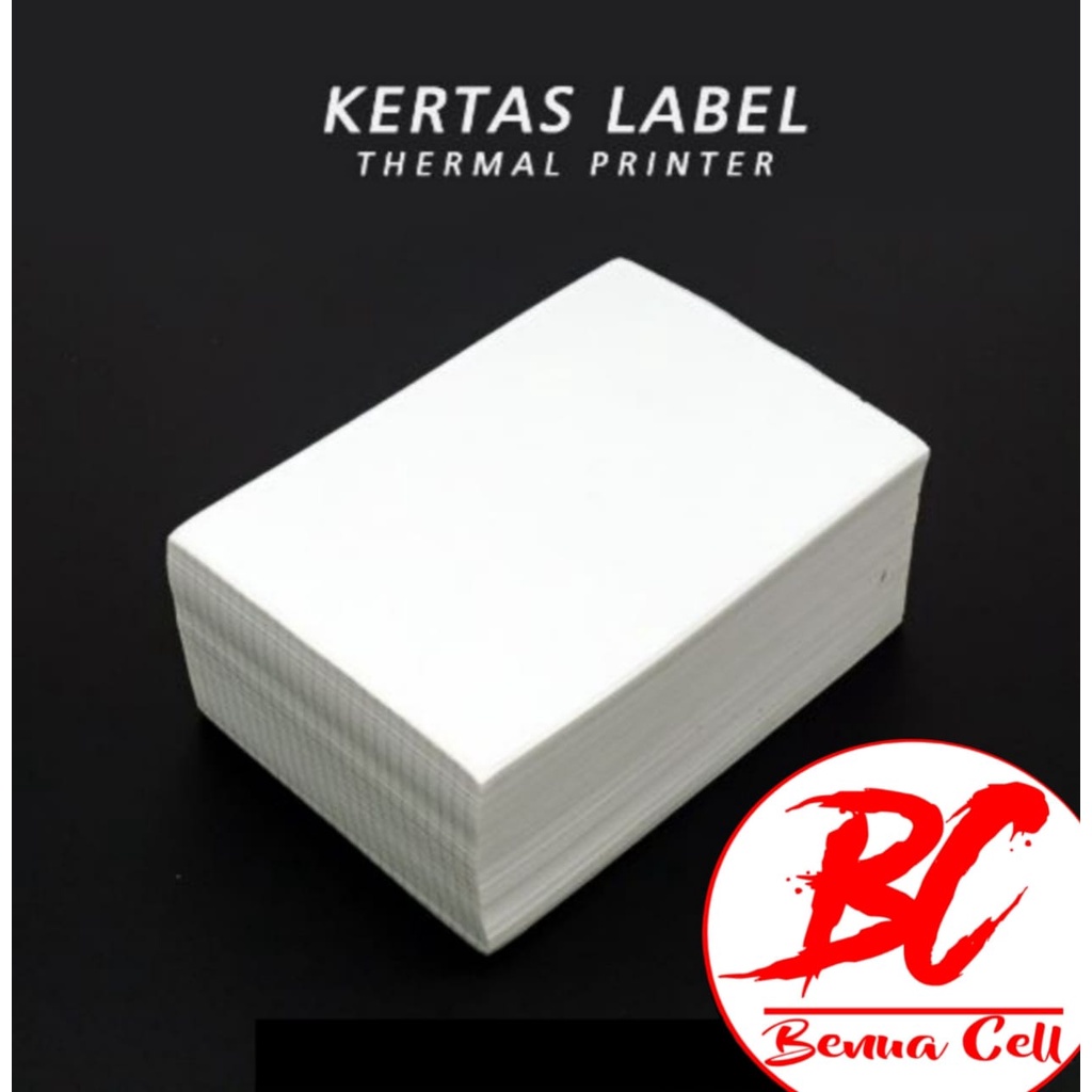 KERTAS TERMAL LABEL CETAK PENGIRIMAN LIPAT // KERTAS THERMAL 100X150 10.000PCS - BC