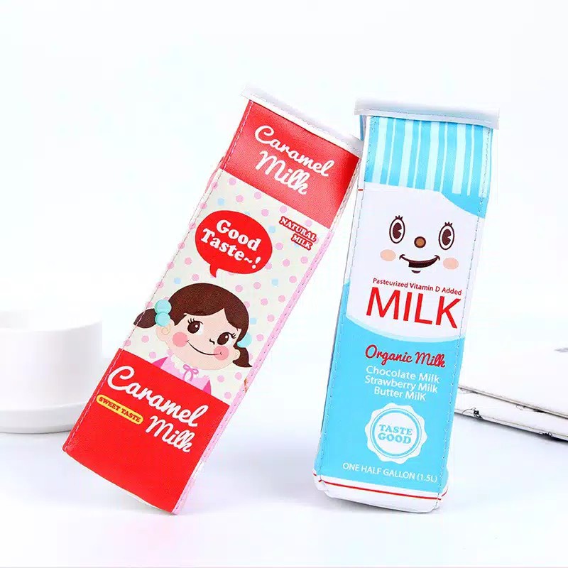 Pencil Case Milk Box Pen Tepak Model Susu Pouch Makeup Bag