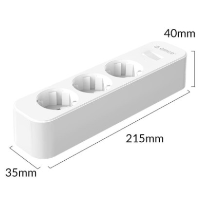 Stop kontak orico 3 port switch on off 2500w SNI 1.5m cable ogs-3a - id - Power strip