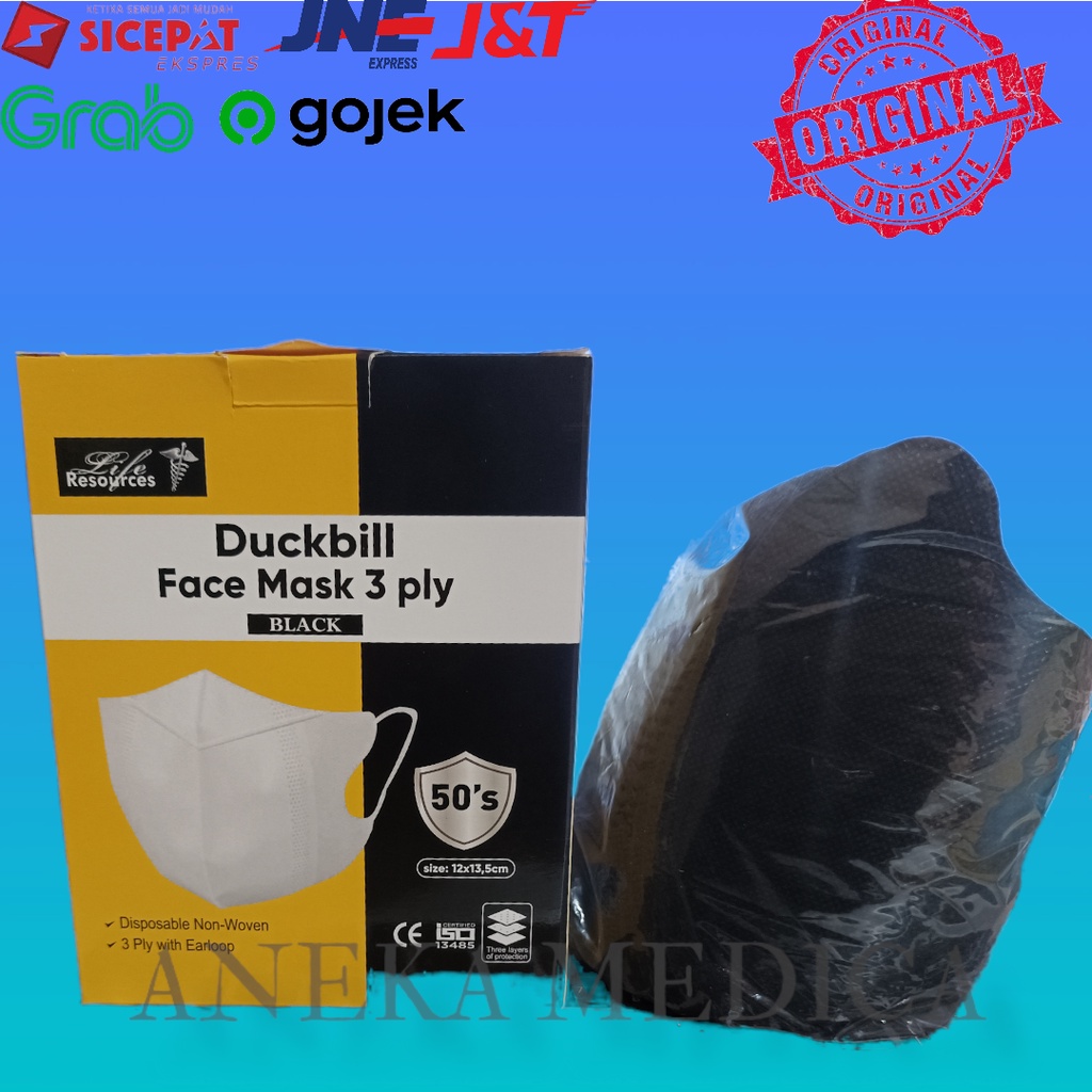 MASKER DUCKBILL 3 PLY ISI 50 PCS LIFE RESOURCES MIRIP MASKER DUCKBILL