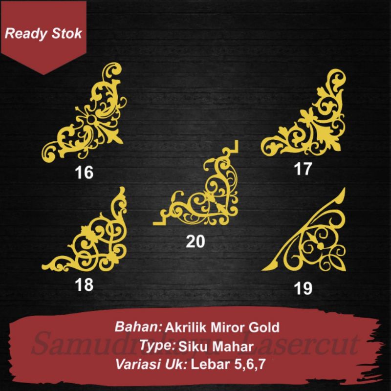 Siku mahar (Akrilik Miror Gold)