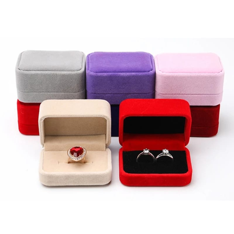 Kotak Cincin Beludru Couple Pasangan Jewelry Cincin Box Anting Bludru Penyimpanan Emas Cincin Anting Velvet Lamaran / Nikah F630